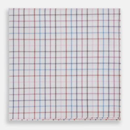 Hand Rolled Multi Graph Check Handkerchief