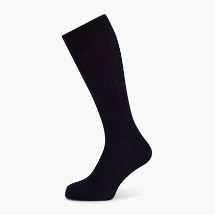 Navy Thick Knit Mid-Length Socks Image 4