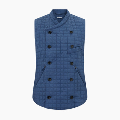 Azzurro Double-Breasted Quilted Gilet Image 4