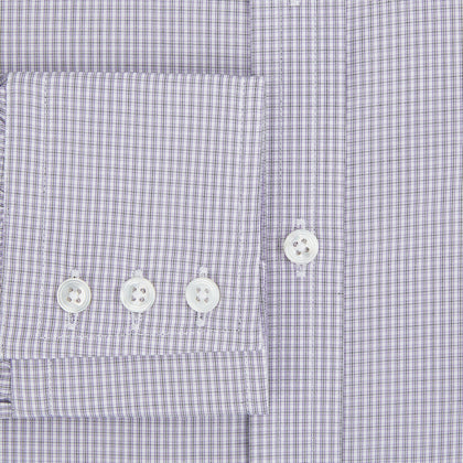 Purple Micro Check Mayfair Shirt Image 3