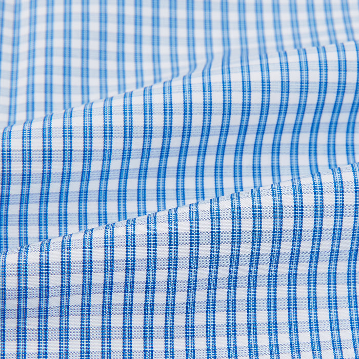 Blue Multi Micro Check Mayfair Shirt Image 5
