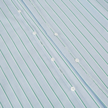 Blue and Green Multi-Stripe Westminster Shirt Image 6