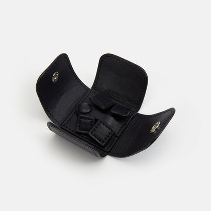 Navy Leather Cufflinks Image 1