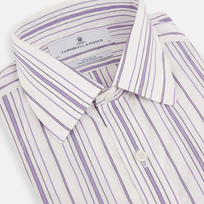 Purple Multi Stripe Mayfair Shirt Image 1