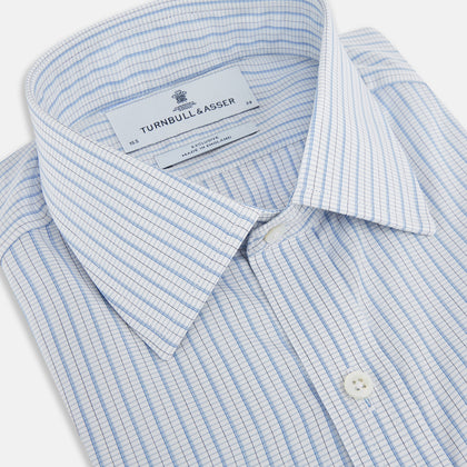Blue Graph Check Mayfair Shirt Image 1