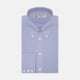 The Turnbull & Asser Blue Royal Oxford Cotton Shirt features a button-down collar, 3-button cuffs, and a visible brand label, shown neatly folded on a white background—ideal for pairing with a navy suit.