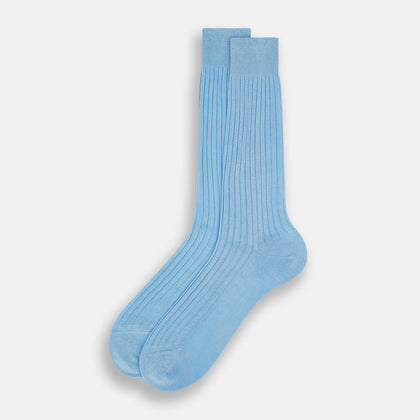 Pale Blue Mid-Length Socks Image 1