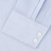 View 4 of product A Tailored Fit Blue Fine Bengal Stripe Shirt with a Kent Collar and 2-button cuffs by Turnbull & Asser, neatly folded and displayed against a plain white background.