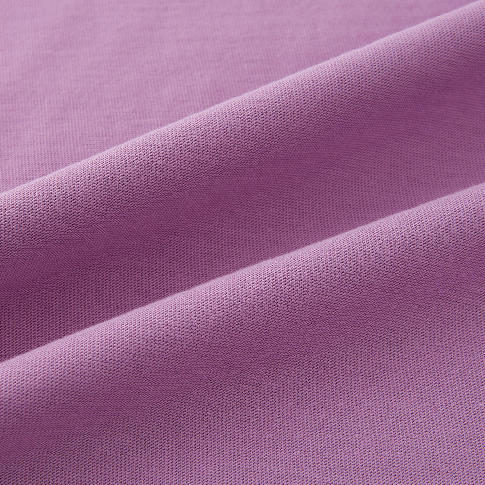 The Turnbull & Asser Mulberry Short-Sleeve T-shirt, shown on a white background, features a crew neck and clean lavender design with no logos or patterns, making it an ideal choice for everyday wear.