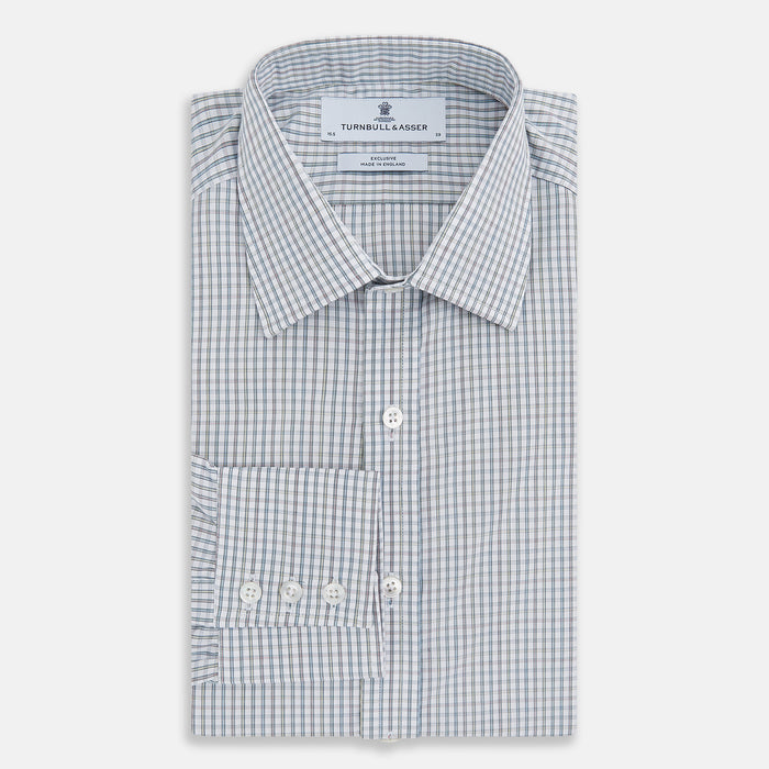 Forest Green with Multi-Hued Graph Check Mayfair Shirt Image 4