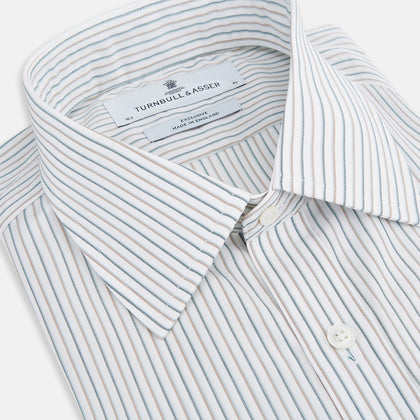 Teal Double Stripe Mayfair Shirt Image 1
