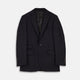 The Turnbull & Asser Navy Escorial Wool Jacket is a tailored men's blazer featuring notch lapels, a single-breasted one-button front, and multiple pockets, shown flat against a white background.