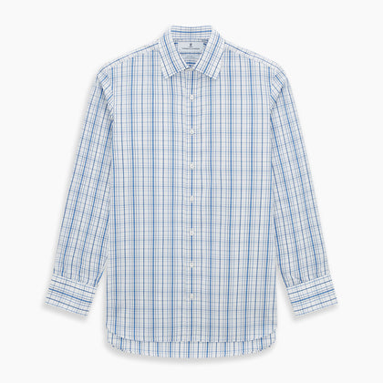 Blue Plaid Check Mayfair Shirt Image 6