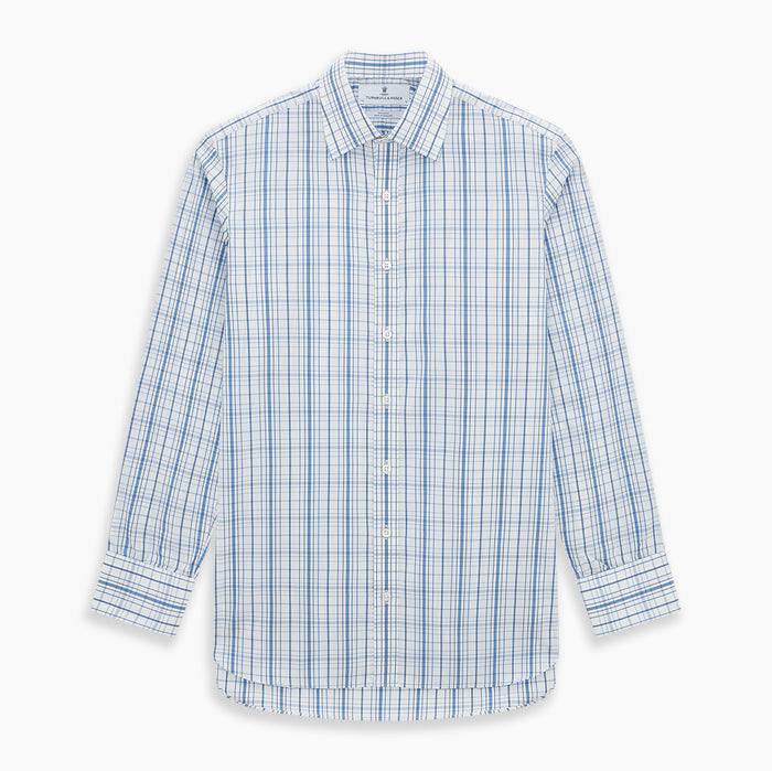 Blue Plaid Check Mayfair Shirt Image 6