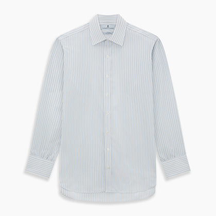 Sky Blue Combination Stripe Mayfair Shirt Image 6