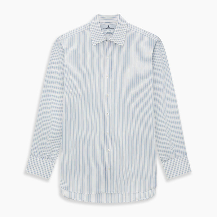 Sky Blue Combination Stripe Mayfair Shirt Image 6