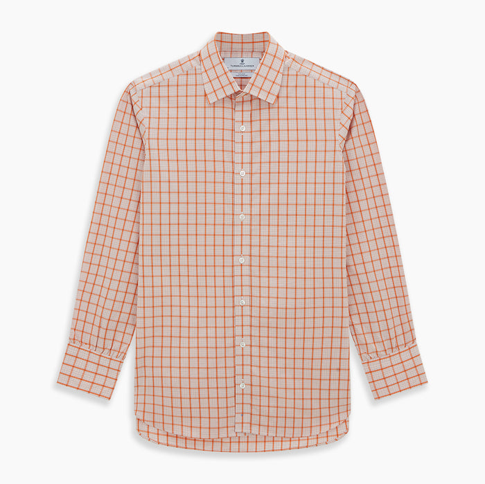 Orange Graph Overlay Check Mayfair Shirt Image 6