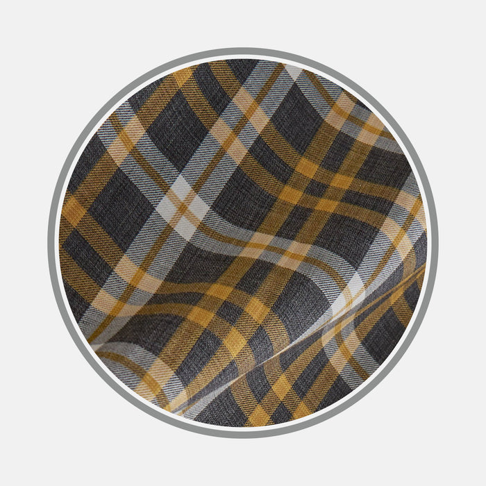 Yellow Check Cotton Fabric
