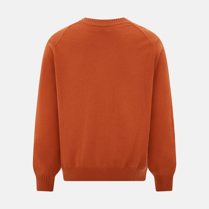 Orange Cashmere Cardigan Image 2