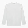 View 7 of product The Turnbull & Asser White Long-Sleeve T-shirt for men is a plain crew neck design with no logos or patterns, displayed flat on a white background.