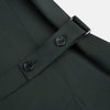 View 5 of product A Forest Green John Arthur Trench Coat by Turnbull & Asser, knee-length with a single-breasted button closure, three zippered pockets, and buttoned cuffs, is laid flat on a white background.