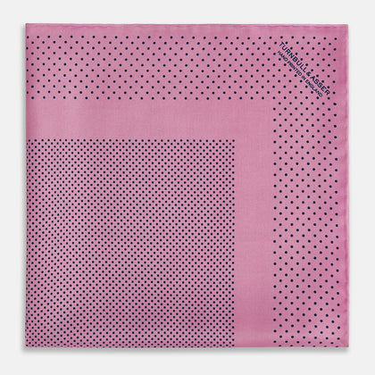 Pink Dot Silk Pocket Square Image 2