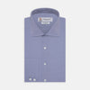 View 1 of product A Turnbull & Asser Tailored Fit Blue Royal Oxford Cotton Shirt with a Kent collar and 2-button cuffs is neatly displayed on a white background, highlighting its refined design and quality craftsmanship.