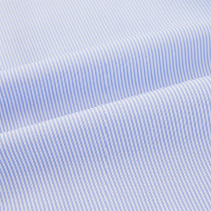 Pale Blue Hairline Stripe Pyjama Shirt Image 5