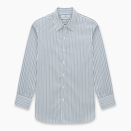 Sapphire Blue Multi Track Stripe Westminster shirt Image 8