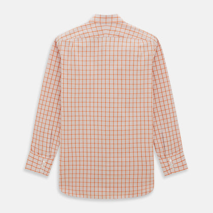 Orange Graph Overlay Check Mayfair Shirt Image 5