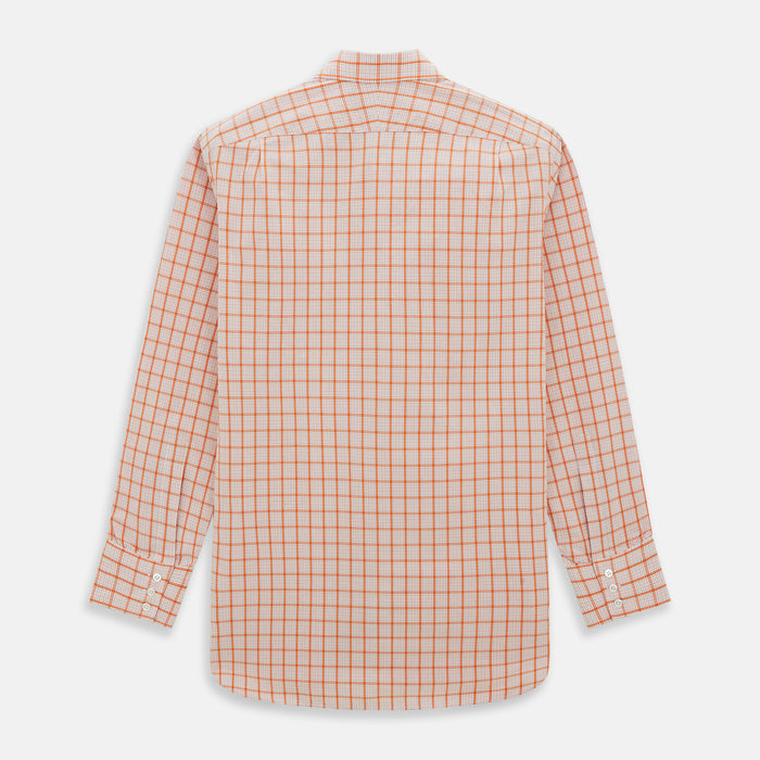 Orange Graph Overlay Check Mayfair Shirt Image 5