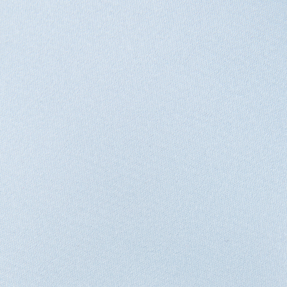The Turnbull & Asser Plain Woven Satin Silk Tie, in light blue, is neatly rolled and displayed on a plain white background—an essential accessory for refined style.