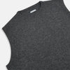 View 2 of product The Turnbull & Asser Charcoal Grey Cashmere Round Neck Vest is a sleeveless knit sweater vest shown against a plain white background.