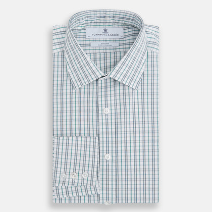 Sage Green Multi Check Mayfair Shirt Image 4