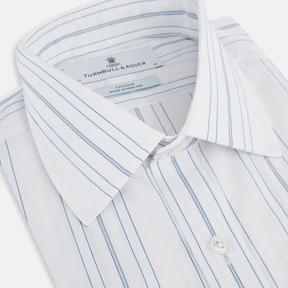 Pale Blue Multi Stripe Mayfair Shirt Image 1