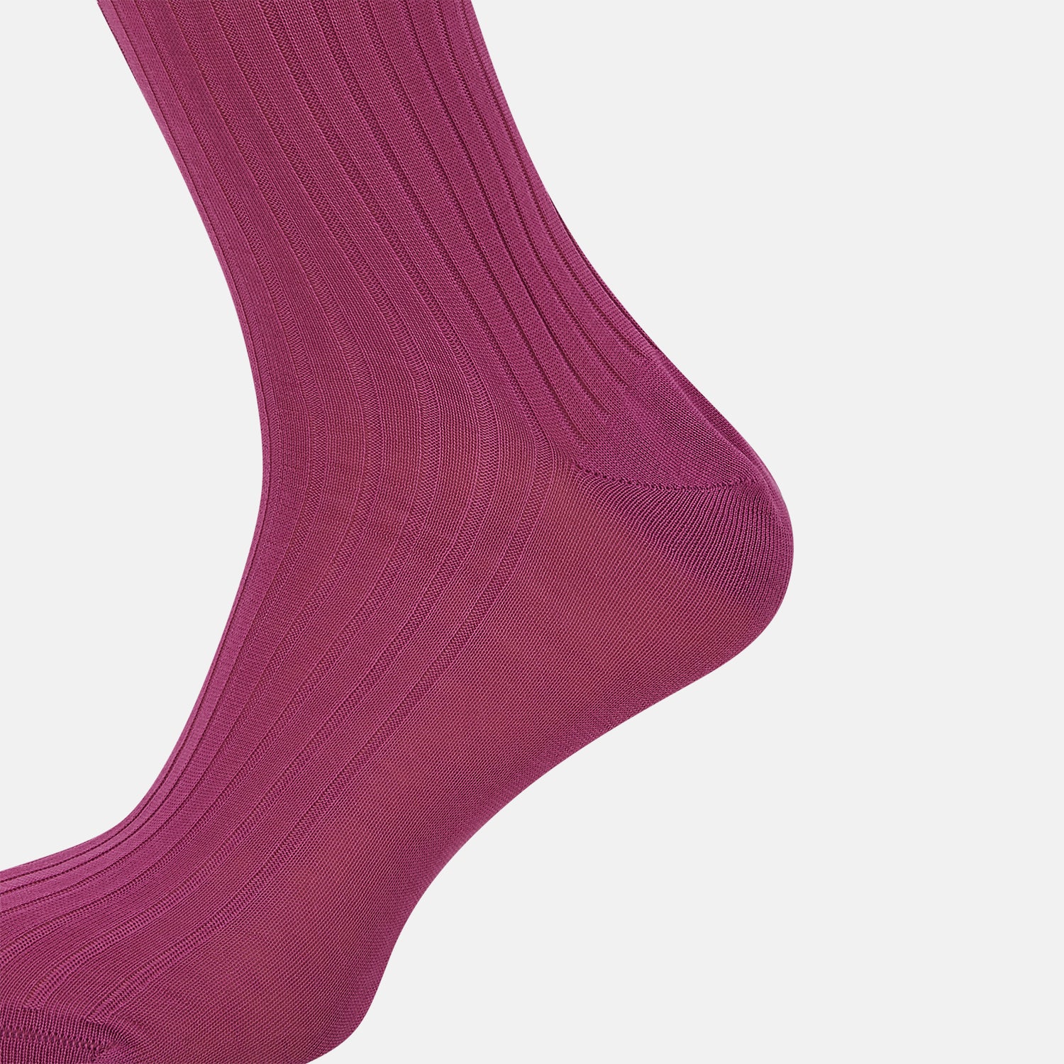 View 4 of product A single Turnbull & Asser Pink Long Sock is shown upright against a plain white background.