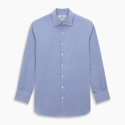 Blue Grid Check Belgravia Shirt Image 6
