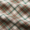 View 4 of product The Turnbull & Asser Green and Oatmeal Cotton Weekend Fit Langston Shirt features a Derby collar, long sleeves, two button-flap chest pockets, crisp white buttons, and a stylish plaid pattern.