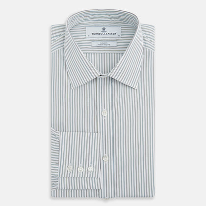 Forest Green with Multicoloured Music Stripe Mayfair Shirt Image 4