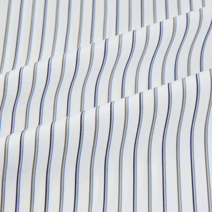 Brown and Blue Shadow Stripe Mayfair Shirt Image 5