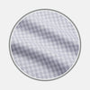 View 1 of product Close-up of Turnbull & Asser's NEW BESPOKE FABRIC 1318 04 in light gray and white plaid, featuring a subtle checked pattern with thin lines and a soft, slightly textured finish, shown within a circular frame.