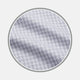 Close-up of Turnbull & Asser's NEW BESPOKE FABRIC 1318 04 in light gray and white plaid, featuring a subtle checked pattern with thin lines and a soft, slightly textured finish, shown within a circular frame.