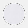 View 1 of product A round frame with a light gray border surrounds the White Two-Fold 200 Cotton Fabric by Turnbull & Asser, featuring a plain white surface with subtle texture and soft shading variations.