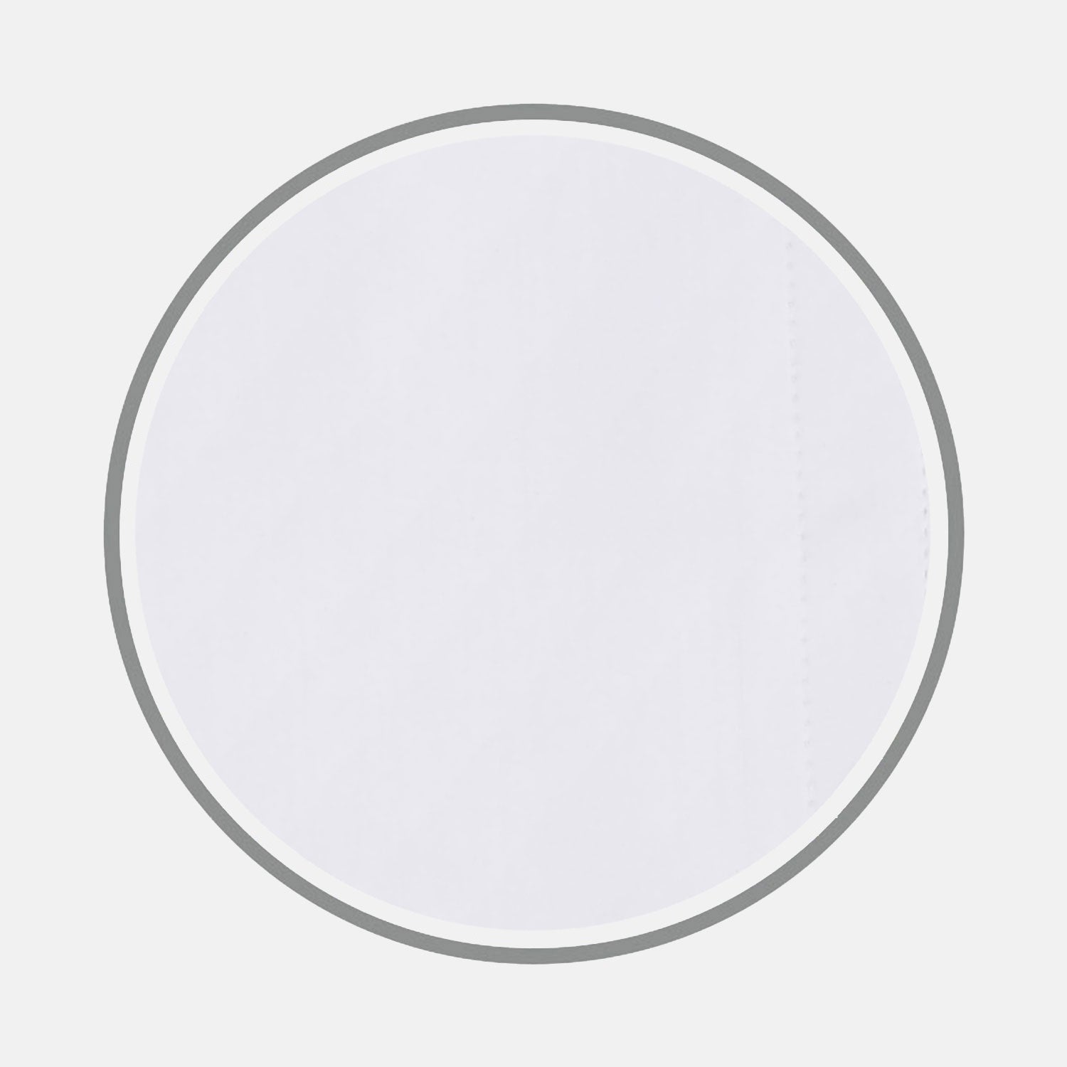 View 1 of product A round frame with a light gray border surrounds the White Two-Fold 200 Cotton Fabric by Turnbull & Asser, featuring a plain white surface with subtle texture and soft shading variations.