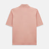 View 3 of product The Orange Polo Shirt by Turnbull & Asser features short sleeves, a collar, three-button placket, and a small buttoned chest pocket in soft cotton jersey—timeless men's style laid flat on a white background.
