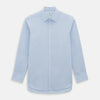 View 1 of product The Pale Blue Mayfair Shirt by Turnbull & Asser is a long-sleeve, button-up dress shirt with a pointed collar and buttoned cuffs, crafted from sanforised cotton and shown laid flat on a white background.