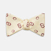 View 1 of product The Yellow Geometric Rings Silk Bow Tie by Turnbull & Asser features interlocking rings in a bold geometric pattern, crafted from silk.