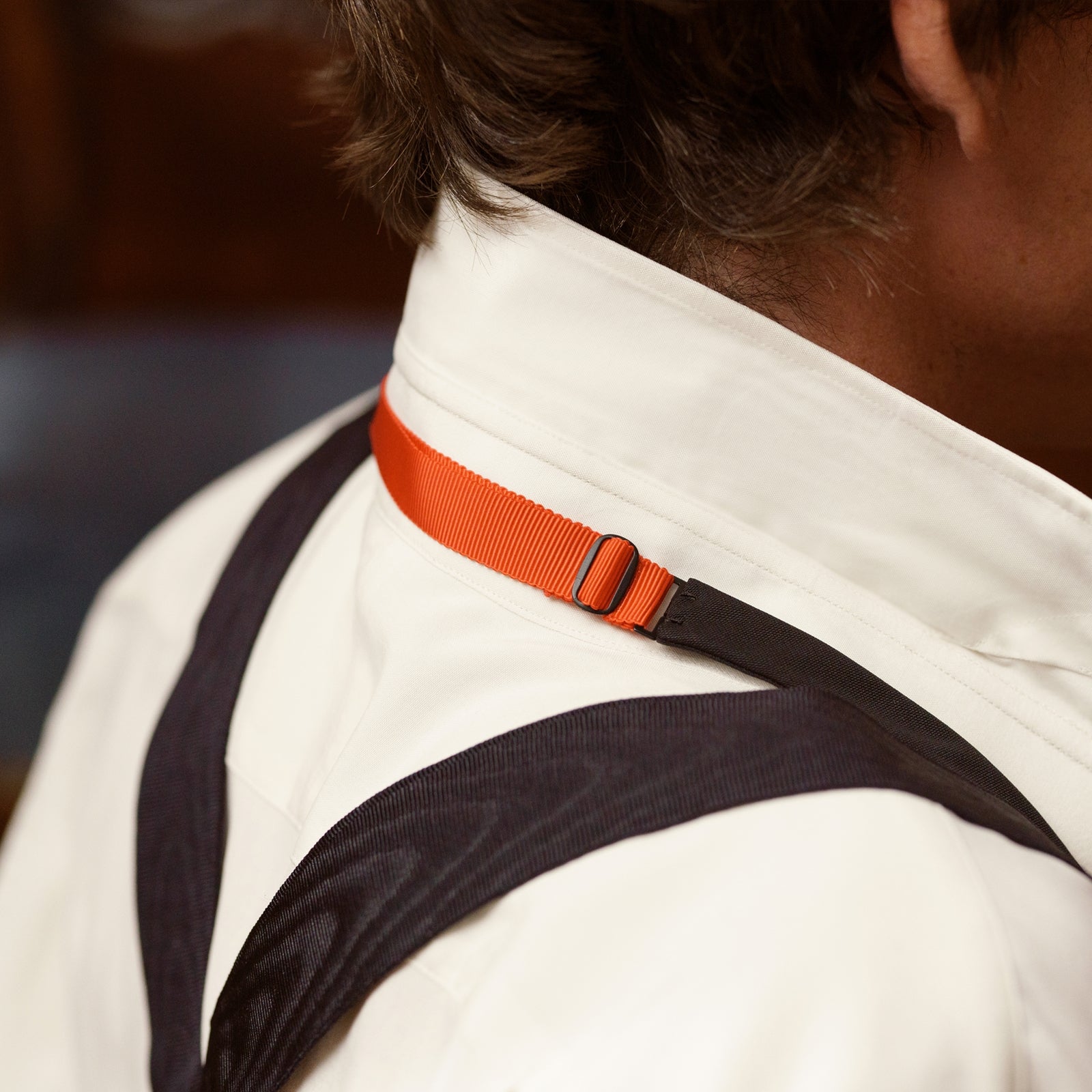 View 4 of product The Cream Silk Shirt by Turnbull & Asser features a T&A collar and 3-button cuffs, displayed folded on a light background—perfect for sophisticated evening wear.