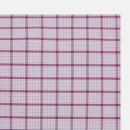 Hand Rolled Purple Graph Overlay Check Handkerchief Image 1