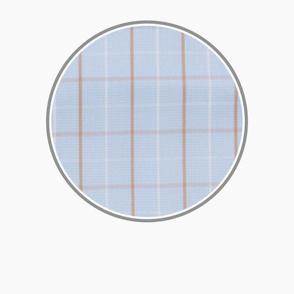 Beige Graph Check Cotton Fabric Image 2